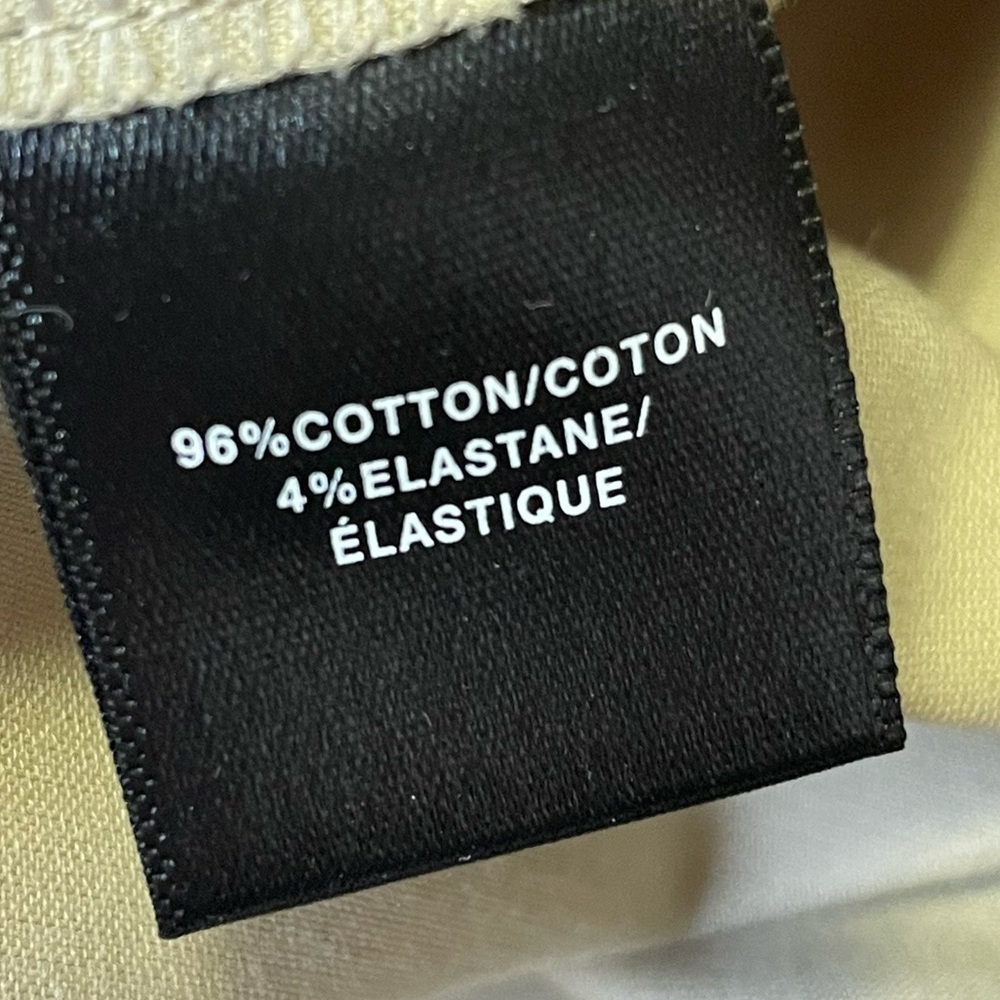 Lafayette 148 Cropped Bleecker Pant Beige Stretch Cotton Trouser Women's Size 14 - Picture 11 of 13